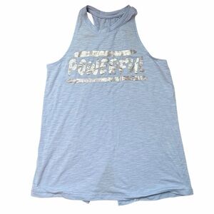 Kids Light Blue 'Powerful' Tank Top
